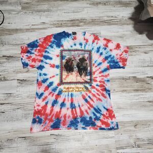 Native American Tye Dye Adult Shirt Size Large Spiral Hand Dyed Buffalo Bills